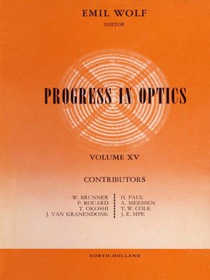 cover image of Progress in Optice